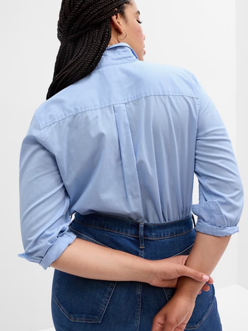 Gap Classic Cotton Shirt in Blue Crystal - Picture 5 of 6